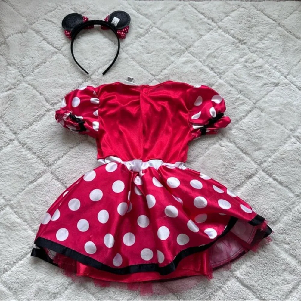 Disney | Minnie Mouse Halloween Costume And Ears | Size 2-3
